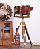 复古棕色柯达三角架相机模型 橱窗装饰摄影道具装饰