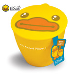 创意小黄鸭桌面垃圾桶 可爱迷你带盖收纳桶 B.Duck高档办公垃圾盒
