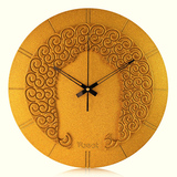 2015新创意佛陀钟复古实木制雕刻挂钟欧式摆钟客厅钟表