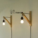 凡特木头壁灯loft工业壁灯宜家个性酒吧咖啡店创意壁灯温馨灯具
