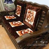 子红木长椅垫坐垫可拆洗特价加厚毛绒单双三人沙发垫实木沙发椅垫