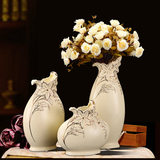 欧式陶瓷花瓶客厅摆件插花创意简约现代餐桌落地客厅电视柜装饰品