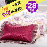 韩式小抱枕汽车靠垫欧式奢华蕾丝腰靠办公室护腰沙发腰枕包邮