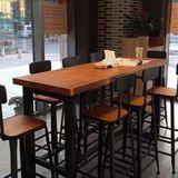 咖啡厅桌椅组合实木洽谈桌椅接待长桌茶几休闲吧现代简约餐桌快餐
