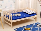 特价包邮实木儿童松木婴儿宝宝简易组装拼接单人小床带护栏订床垫