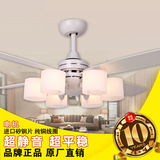 简约现代时尚白色吊扇灯客厅卧室现代电风扇灯餐厅带灯吊扇新款