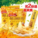 韩国进口零食calbee海太蜂蜜黄油薯片60g*2包土豪土豆片脆片包邮