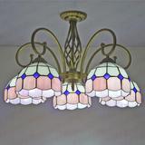 地中海现代简约高档个性多头吊灯欧式客厅卧室餐厅玻璃铁艺灯饰
