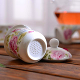 陶瓷玻璃花茶具套装花茶壶滤泡水果茶壶整套花果茶加热花草茶盘