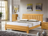 高档进口榉木床#890 全实木双人床1.8米 气动高箱床 储物床