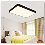 简约铝材黑/白长方形超薄LED吸顶灯酒店会议室客房灯客厅卧室灯具
