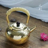 潮州传统纯手工仿古黄铜壶烧水壶功夫茶具金属纯铜工夫泡茶壶包邮