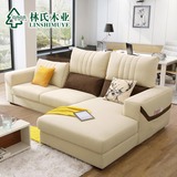 林氏木业现代三人布艺沙发组合小户型客厅可拆洗储物布沙发972-A