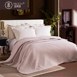 宜帛诚床盖单件欧式绗缝被夹棉酒店床尾巾床罩被盖纯棉厚床单美式