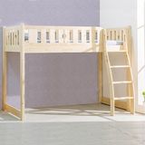 床上下儿童实木床衣柜床带滑梯儿童家具松木半高床实木组合床高架