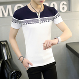 夏季男士T恤男装短袖t恤青少年初高中学生韩版修身半袖打底衫衣服