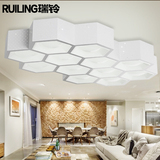 瑞铃 创意蜂窝形LED吸顶灯豪华艺术 大气客厅灯现代简约卧室灯