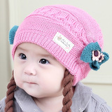 婴儿帽子秋冬6-12-18个月冬季韩版小女孩童帽假发帽1-2岁宝宝帽子