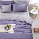 简约纯色被套床单四件套素色床上用品三件套4床笠单双人床1.8m1.5