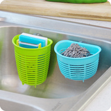 厨房水槽沥水篮置物架 吸壁式小物收纳篮 带吸盘洗碗海绵置物篮
