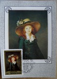 苏联 1984 博物馆 埃米尔 法国名画 戴帽子的姑娘 极限片