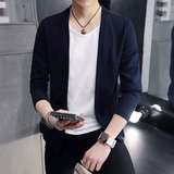2016春季新款韩版男装假两件长袖T恤衫修身上衣服青年休闲潮男t恤