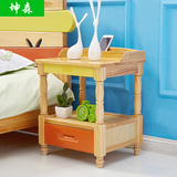 实木床头柜简约欧式迷你储物柜松木收纳柜创意美式卧室床边柜特价