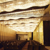 立扬 大型波浪形大堂大厅水晶灯吸顶定制酒店工程灯宾馆酒吧前台