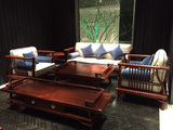 东阳红木家具正品刺猬紫檀红木沙发新中式客厅实木沙发非洲花梨木