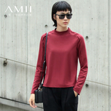 Amii卫衣女 春秋新款套头宽松小立领2016 原创设计个性时尚上衣