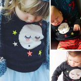 小孩女童毛衣套头儿童男童圆领韩版黑色宝宝羊绒打底衫外套1-3岁