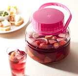 日本原裝进口无铅玻璃限量版樱花粉色 果实酒瓶子葡萄酒瓶 密封瓶