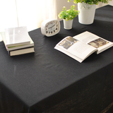 棉麻台布 简约现代时尚纯色 黑色盖布西餐咖啡厅桌布纯色单色桌布