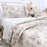 新款床品全棉欧式精品绗缝床盖四件套纯棉空调被春秋薄被加厚床单