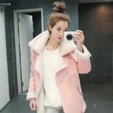 2015冬新款韩国东大门女装加厚羊羔毛麂皮绒外套宽松短款棉衣棉服