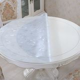 加厚圆形软质玻璃圆pvc餐桌布防水防油透明桌垫水晶板塑料台布