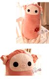 2016猪猪靠垫/抱枕毛绒玩具猫咪可爱小精灵猴子2岁毛绒布艺类玩具