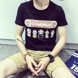阿迪潮达斯学生短袖男士修身韩版圆领常规打底衣服夏季T恤