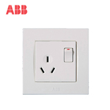 ABB开关插座面板ABB插座/超薄由艺 一位/一开10A三孔AU22353-WW