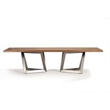 美式复古大餐桌简约实木工作台会议做旧办公咖啡桌椅是金属原木