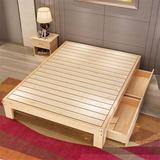 特价 实木床松木床单人床双人床榻榻米1米1.2米1.5米1.8米可定做