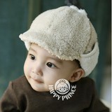 宝宝婴儿男童原单韩版外贸雷锋帽护耳帽新款秋冬帽加绒帽子g33