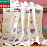 欧林雅儿童毛巾被纯棉卡通六层纱布浴巾舒适婴儿空调盖毯正方形