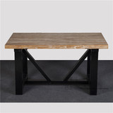 老榆木餐桌  实木餐桌 长方形餐台 风化白老榆木桌子 咖啡桌书桌