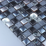 【艾米格】水晶玻璃马赛克不锈钢水钻 瓷砖简约 拼图背景墙贴厨房