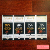 法国直邮现货 Lindt瑞士莲进口黑巧克力 99%90%85%70%可可coco