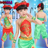 六一儿童演出服装中国风女男童民族舞蹈服幼儿肚兜灯笼比赛表演服