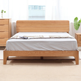 北欧童话 日式1.5/1.8米纯实木白橡木双人床环保卧室家具欧式现代