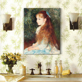 雷诺阿欧式古典风景人物少女油画抽象画装饰画卧室餐厅挂画无框画