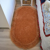 椭圆形床边卧室沙发前弹力丝地毯可定制客厅满铺任何角落地垫脚垫